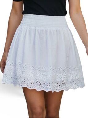 Nolita mini skirt 100% cotton, size medium, white